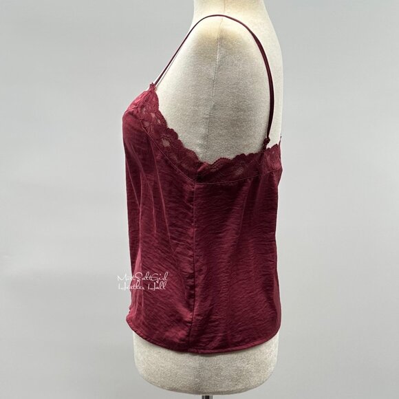 Pink Rose Lace-Trimmed Cami Top Size Large - Picture 3 of 6